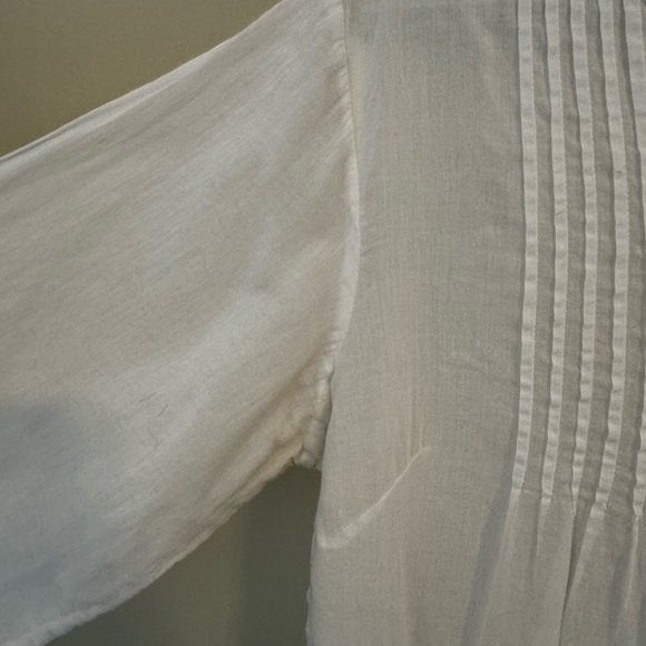 Vintage, Mr Choice Sheer White Pintuck Tunic - Picture 5 of 7